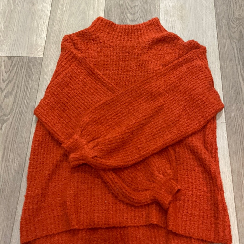 super soft burnt orange sweater